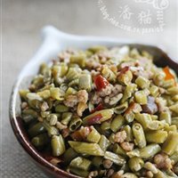 肉末酸豆角的做法