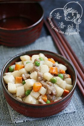 山药牛肉粒