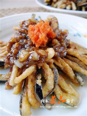 肉末菊花茄子