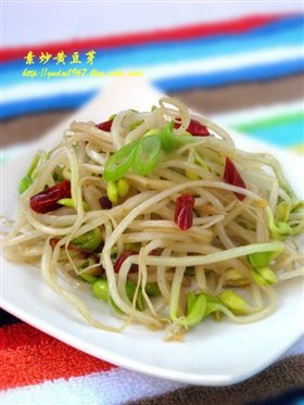 素炒黄豆芽