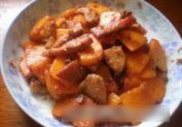 红烧腊肉南瓜的做法 步骤4