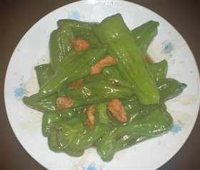 鲜肉片炒青辣椒