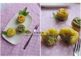 双色玫瑰蛋糕