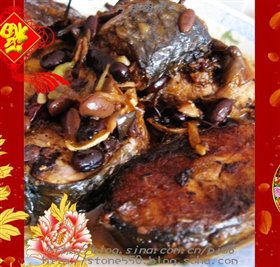 八宝豆豉炖梭鱼