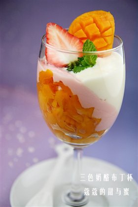 三色水果布丁杯