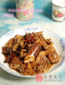 小菇烧鸡腿