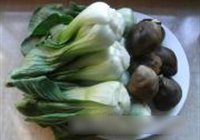 海米香菇扒油菜的做法 步骤2