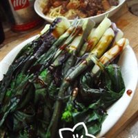 白灼紫苔菜的做法