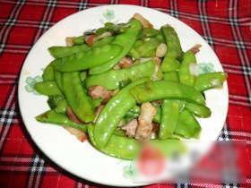荷兰豆炒肉