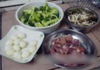 西兰花菇香鹌鹑蛋的做法 步骤1