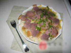 腊肉蒸高山娃娃菜