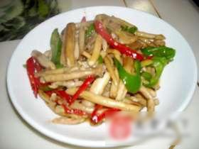 茶树菇炒鸡肉