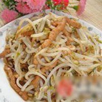 肉丝炒豆芽的做法