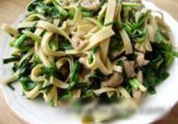 韭菜干豆腐炒肉的做法 步骤9