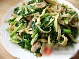 韭菜干豆腐炒肉