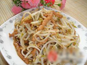 肉丝炒豆芽