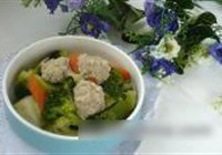 西兰花烧肉圆的做法 步骤8