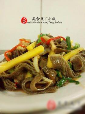 姜葱炒牛百叶