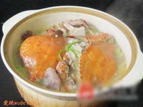 红肓蟹香肠白菜煲