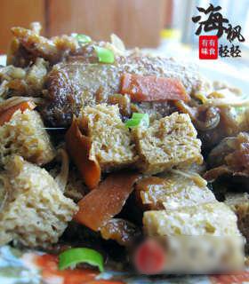 刀鱼什锦烤麸