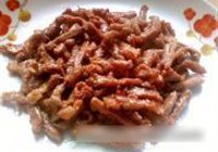 肉丝扒茄子的做法 步骤4
