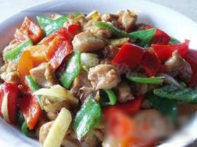 双椒滑炒兔肉