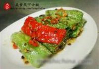 豆豉虎皮尖椒的做法 步骤7