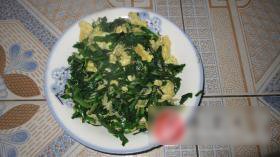 韭菜虾皮炒鸡蛋