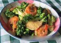 虾干素鸡炒绿花菜的做法 步骤12