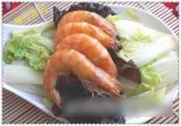 虾炒娃娃菜的做法 步骤7