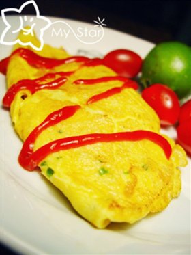 火腿蘑菇omelet
