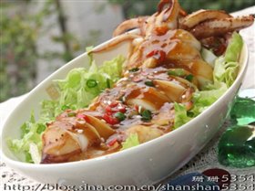 秘制烧汁焗鱿鱼