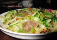 白菜炒腊肠的做法 步骤9