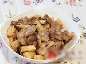 蘑菇玉米芯小炒肉