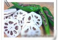 藕合虎皮椒的做法 步骤4
