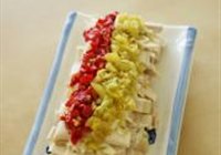 双色剁椒蒸豆干的做法 步骤4