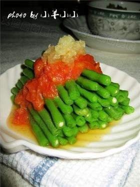 蒜香番茄浇豇豆