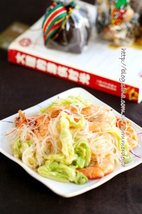 虾炒白菜粉丝