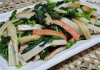菠菜炒蟹棒的做法 步骤12