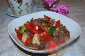红椒大葱炒麋鹿肉