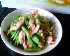 菜薹鸡柳