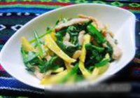 韭菜蛋皮炒肉丝的做法 步骤7