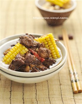 玉米炖牛腩