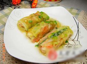 杂蔬鲜虾白菜卷
