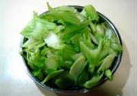 干贝松炒盖菜梗的做法 步骤5