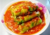 茄汁豆腐包菜卷的做法 步骤15