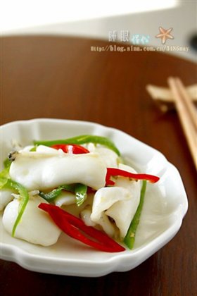 青椒炒墨鱼
