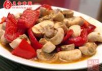 泡椒炒口蘑的做法 步骤7