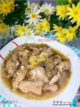 菊花焖鸡肉