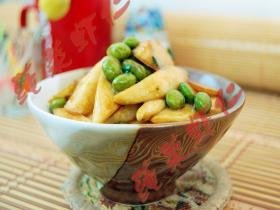 茭白炒毛豆籽